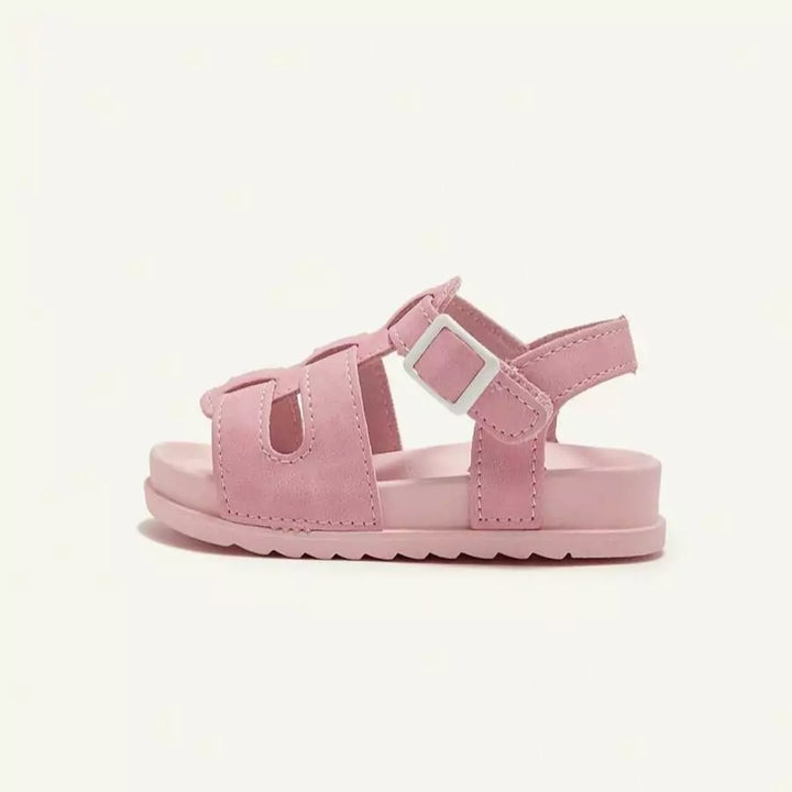 Sandália Infantil Feminina Rosa Chiclete com Fivela