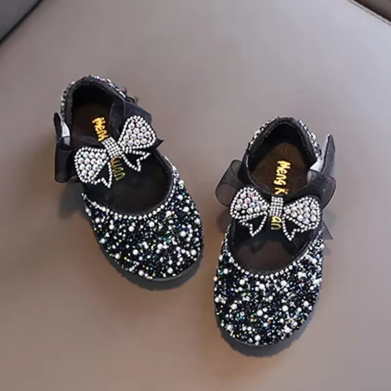 Sapatilha Infantil com Lantejoulas e Laço - Varialle