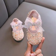 Sapatilha Infantil com Lantejoulas e Laço para Meninas - Varialle