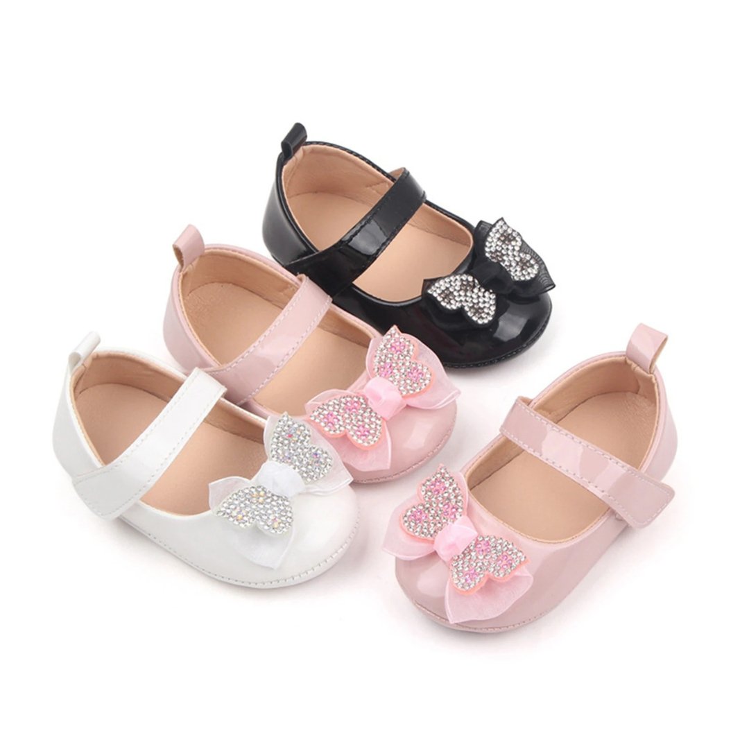 Sapatilha Princesa para Bebês Meninas com Laço e Strass - Varialle