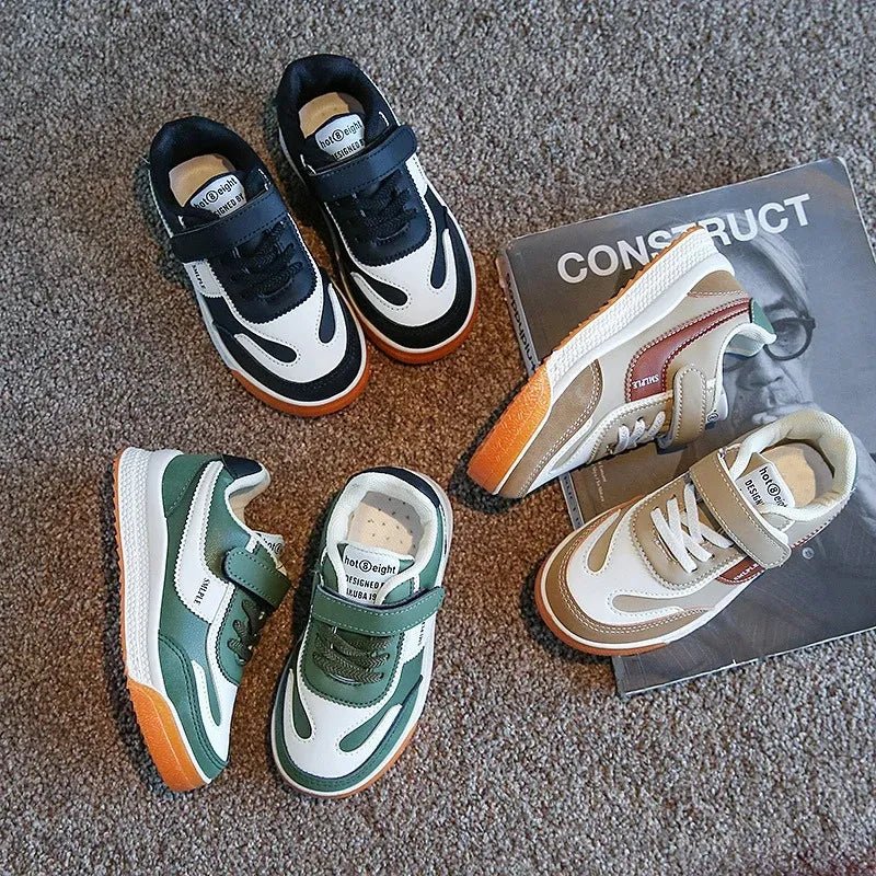 Tênis Infantil Antiderrapante em Couro Sintético com Velcro TotsKick - Varialle