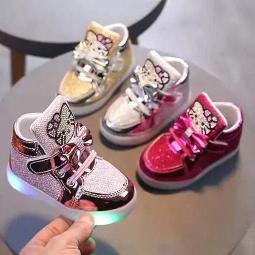 Tênis LED Infantil Brilhante para Meninas - Antiderrapante e Estiloso - Varialle