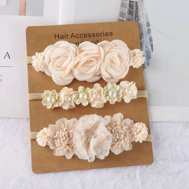 Tiara de Flores Infantil Amor de Flores - Kit 3 Peças - Varialle