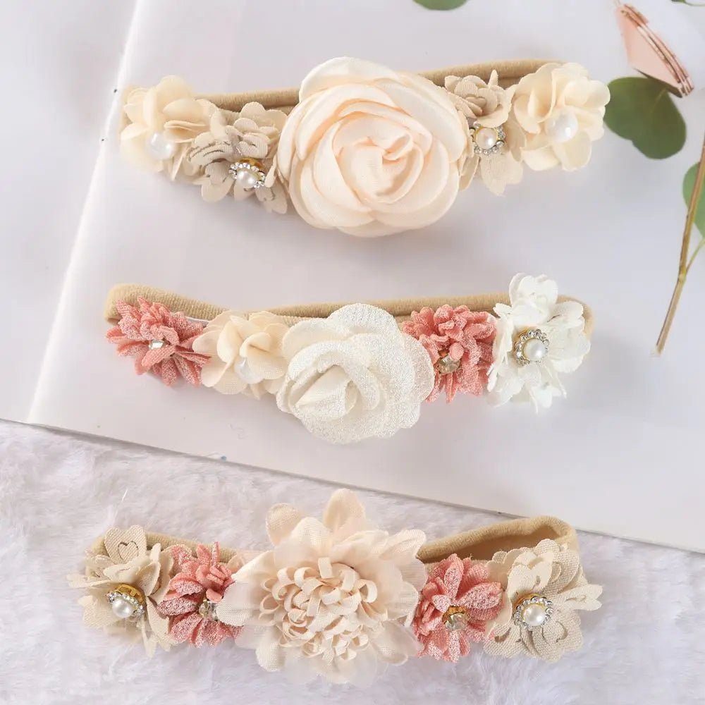 Tiara de Flores Infantil Amor de Flores - Kit 3 Peças - Varialle