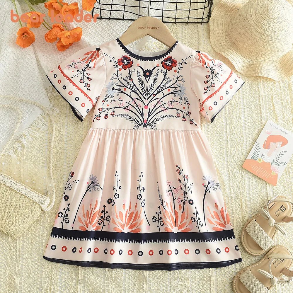 Vestido Floral de Verão para Meninas 3 - 7 Anos - Varialle