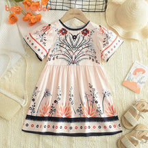 Vestido Floral de Verão para Meninas 3 - 7 Anos - Varialle