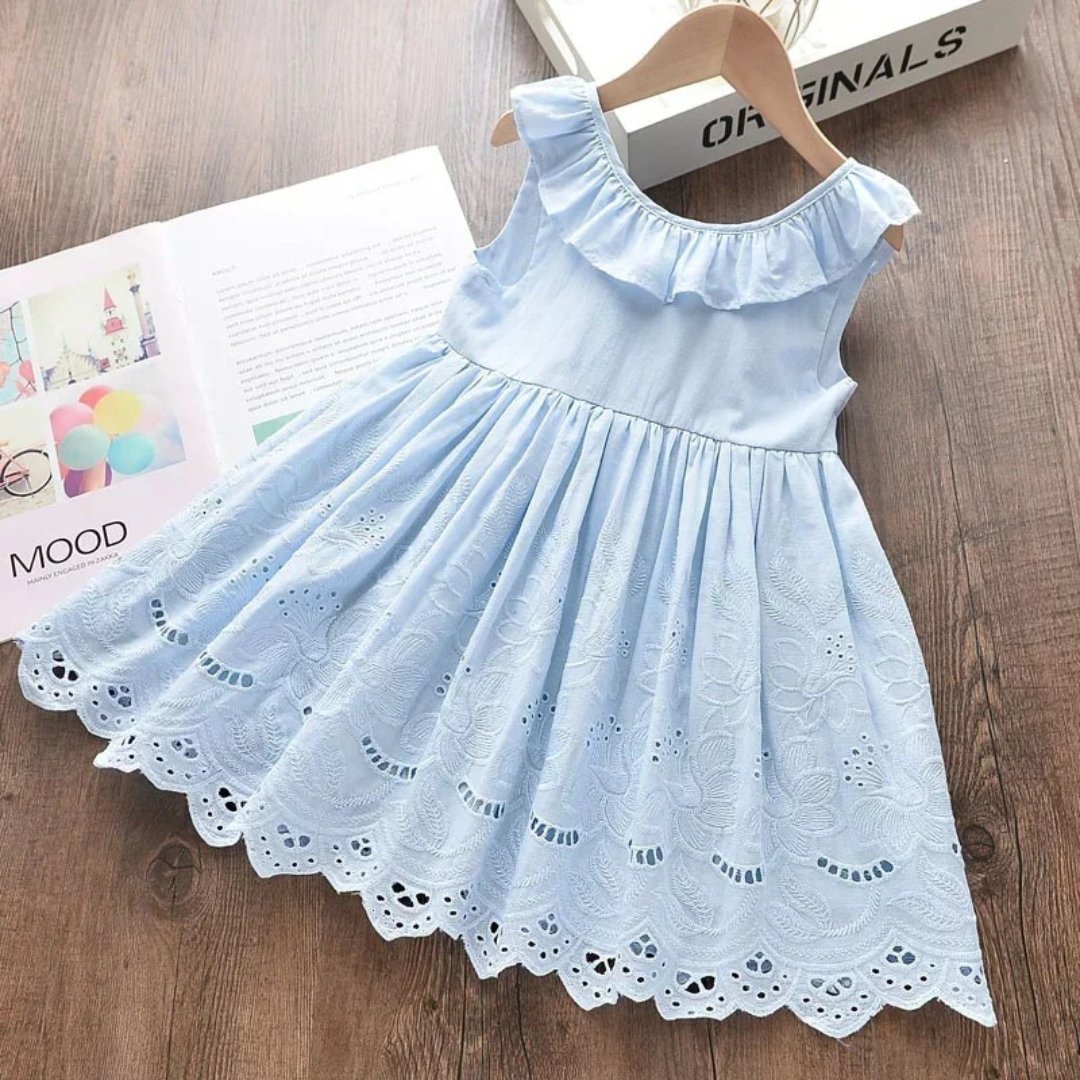 Vestido Infantil Azul Celeste - 2 a 6 Anos - Varialle