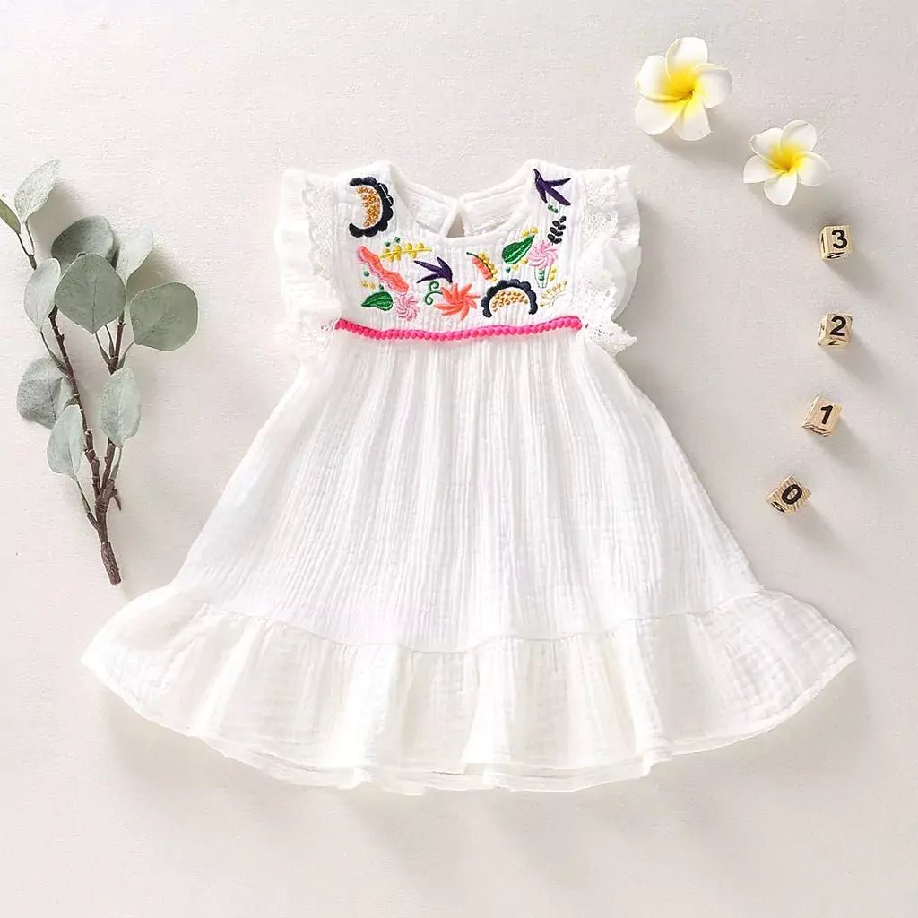 Vestido Infantil Bordado - Brisa Floral - Varialle