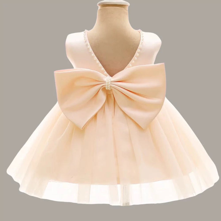Vestido Infantil com Laço e Pérolas - Varialle