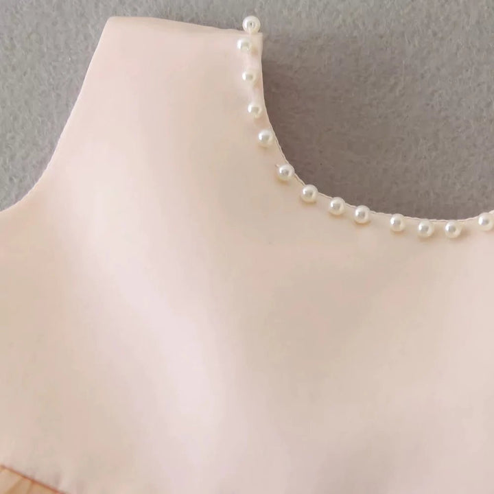 Vestido Infantil com Laço e Pérolas - Varialle