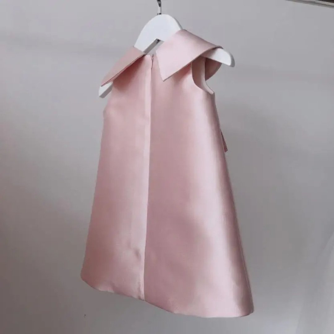 Vestido Infantil de Algodão Acetinado com Pérolas - 12 Meses a 6 Anos - Varialle