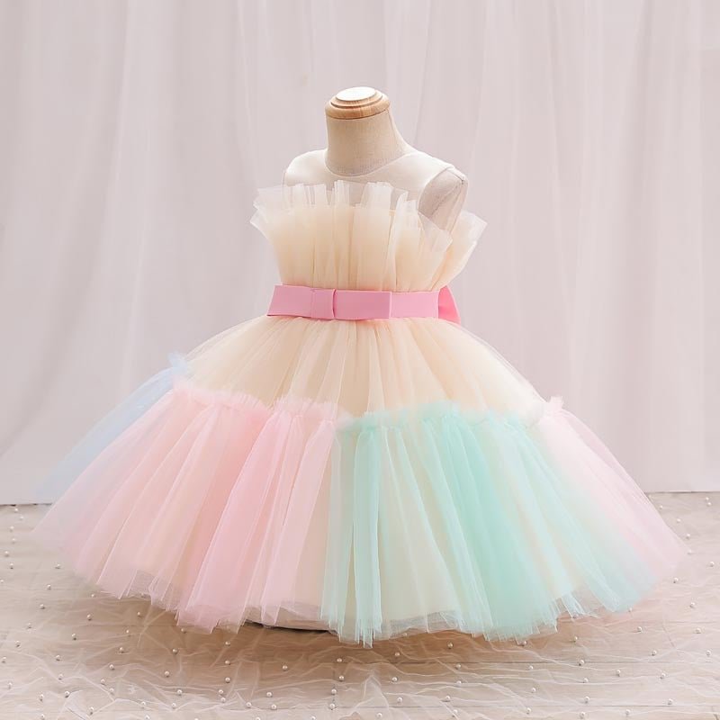 Vestido Infantil de Tule - Arco - Íris Encantado - Varialle