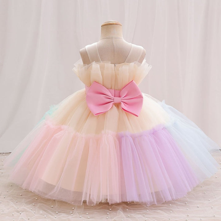 Vestido Infantil de Tule - Arco - Íris Encantado - Varialle