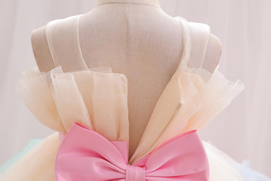 Vestido Infantil de Tule - Arco - Íris Encantado - Varialle