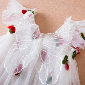 Vestido Infantil de Verão com Asas de Borboleta - Varialle