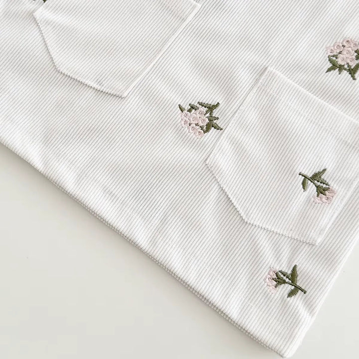 Vestido Infantil de Verão com Bordados Florais 6 Meses a 3 Anos - Varialle