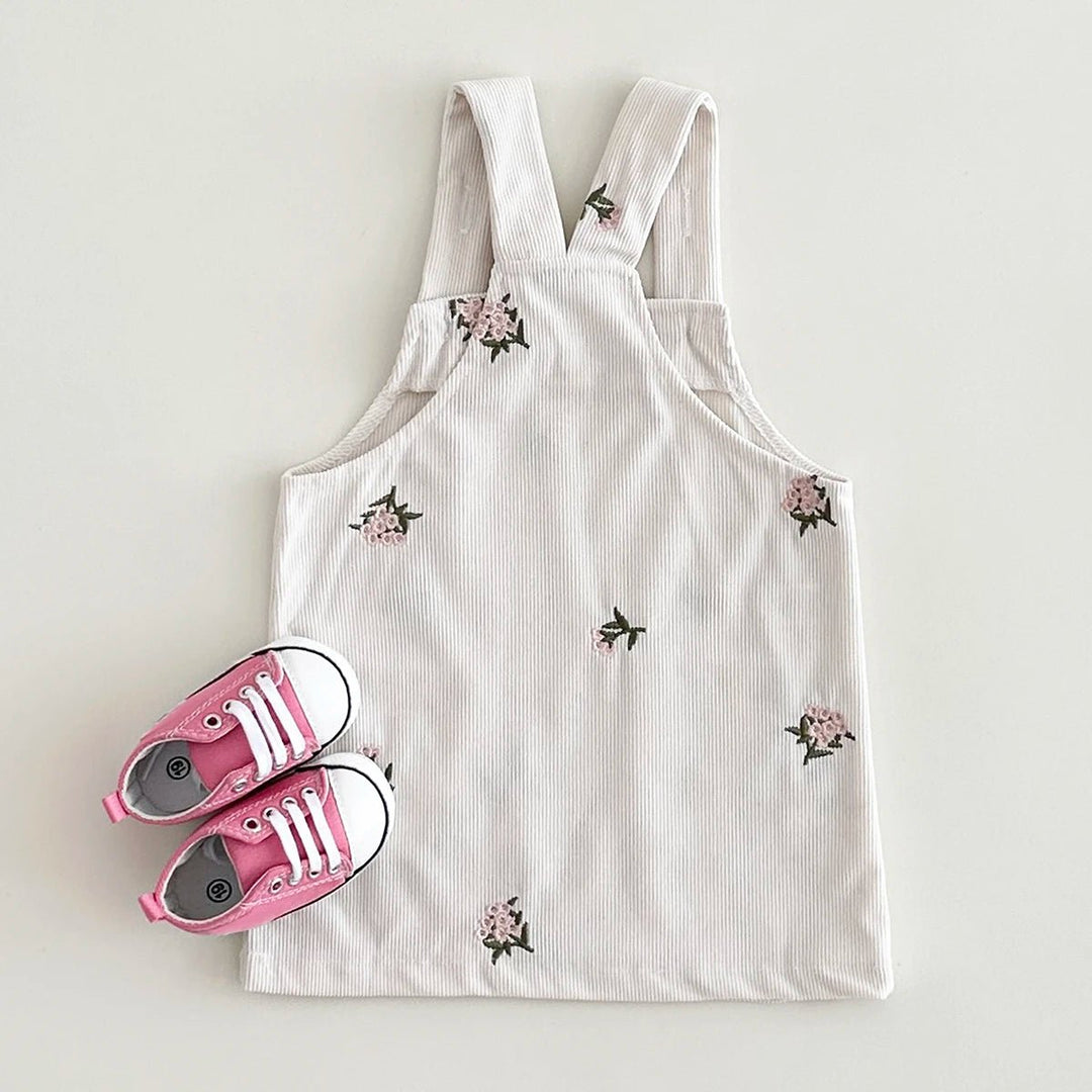 Vestido Infantil de Verão com Bordados Florais - Varialle