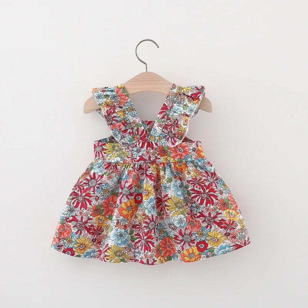 Vestido Infantil em Algodão com Bolsa de Palha - Vestita - Varialle