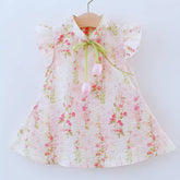 Vestido Infantil Tulipa de Verão com Bordado Delicado 9 Meses a 4 Anos - Varialle
