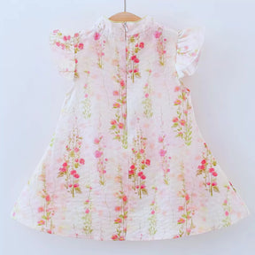 Vestido Infantil Tulipa de Verão com Bordado Delicado 9 Meses a 4 Anos - Varialle