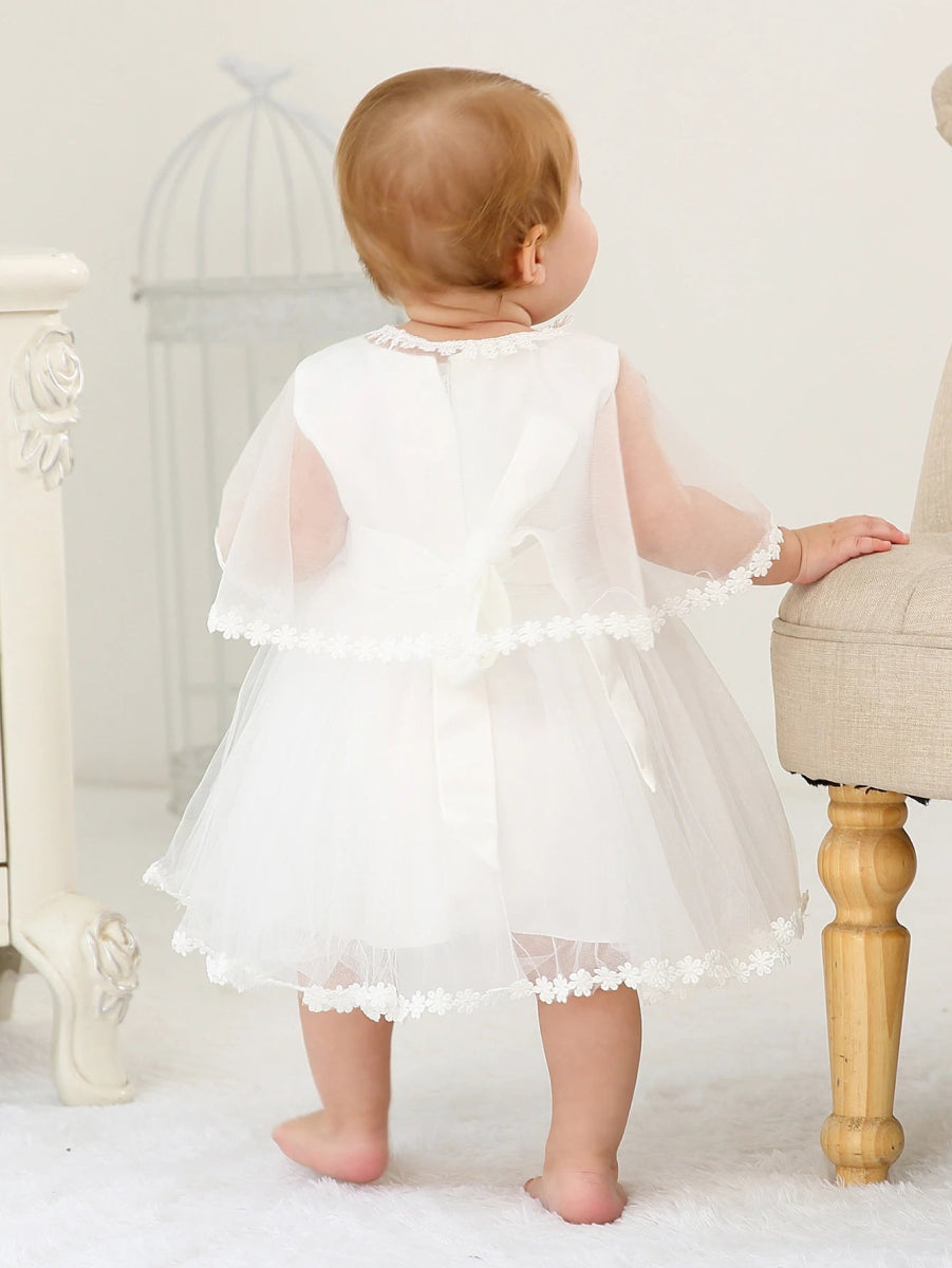 Vestido Princesa Floral de Cetim com Capuz e Capa em Renda - Varialle